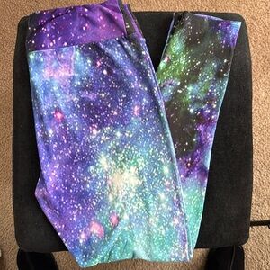 Galaxy print leggings - plus size